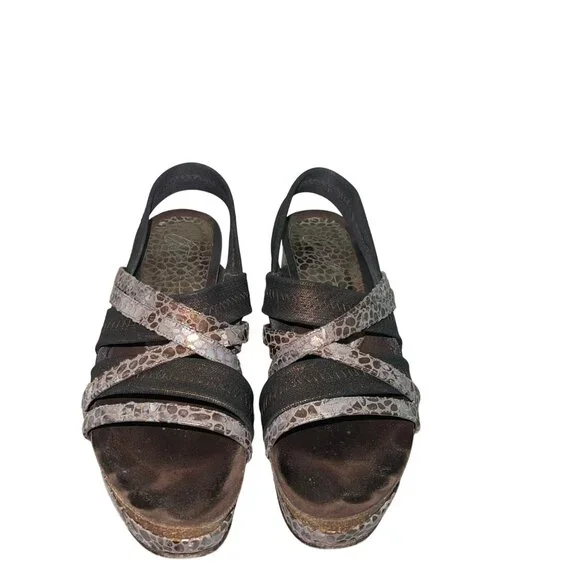 Donald J Pliner Womens Sandals Brown Size 9 Becky Wedge Espresso Strappy - Picture 3 of 9